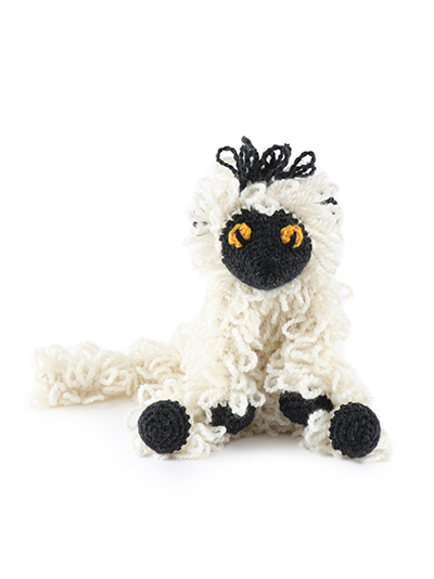 silky, sifaka, eds animals, edwards crochet, edwards menagerie, kerry lord